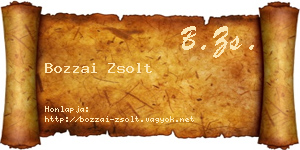 Bozzai Zsolt névjegykártya