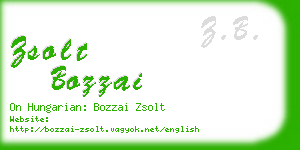 zsolt bozzai business card